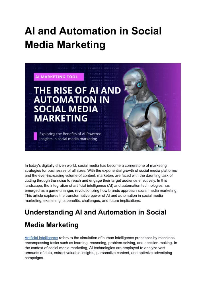 ai and automation in social media marketing