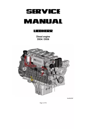 LIEBHERR D936 Diesel Engine Service Repair Manual