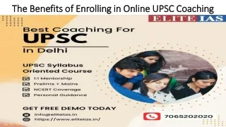 The Benefits of Enrolling in Online UPSC Coaching
