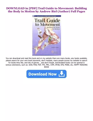 Free [epub]$$ Trail Guide to Movement: Building the Body in Motion PDF By  Andre