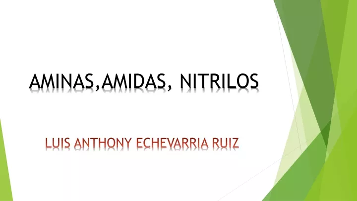 aminas amidas nitrilos