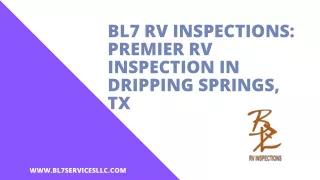 BL7 RV Inspections Premier RV Inspection in Dripping Springs, TX