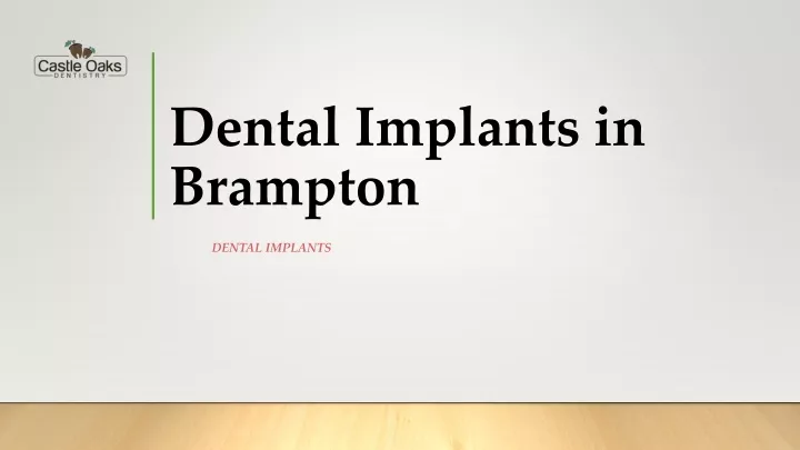 dental implants in brampton