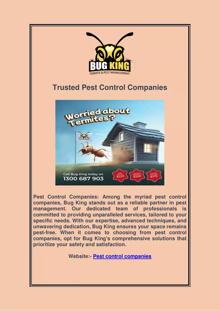 trusted pest control companies