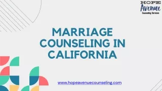 Get Marriage Counseling in California at Hope Avenue Counseling Services