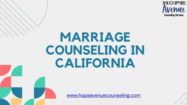 marriage counseling in california