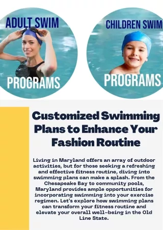 Get The Best Swimming Plans For Fitness In Maryland