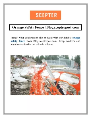 Orange Safety Fence  Blog.scepterpost.com