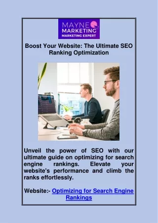 Optimizing for Search Engine Rankings