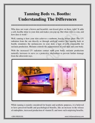 Tanning Beds vs Booths Understanding The Differences