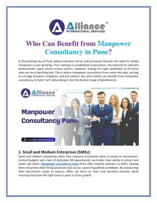Who Can Benefit from Manpower Consultancy in Pune
