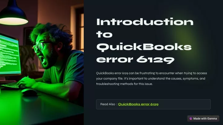 introduction to quickbooks error 6129