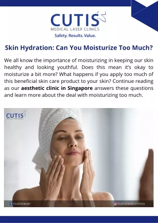 Skin Hydration Can You Moisturize Too Much