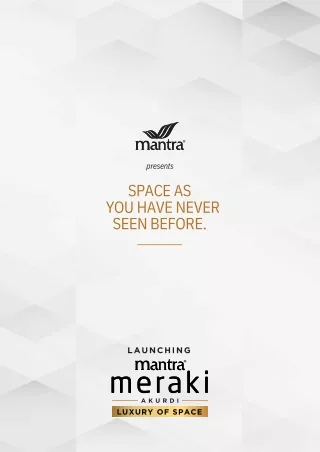 Mantra Meraki At Akurdi, Pune - PDF
