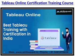 Tableau Certification Training Courses Online And Offline