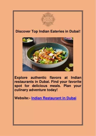 Indian Restaurant in Dubai