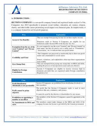 REGISTRATION OF SECTION 8 COMPANY IN INDIA