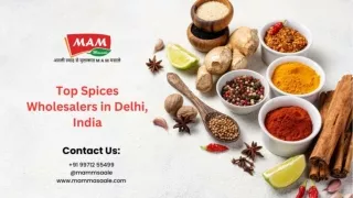 Spice Wholesaler and Manufacturers in Delhi
