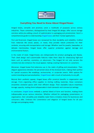 everything you need to know about hinged boxes