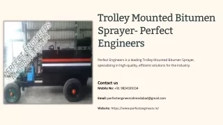 Trolley Mounted Bitumen Sprayer Manufacturer, Best Trolley Mounted Bitumen Spray