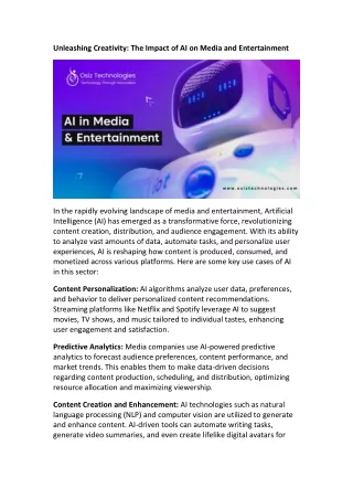 unleashing creativity the impact of ai on media