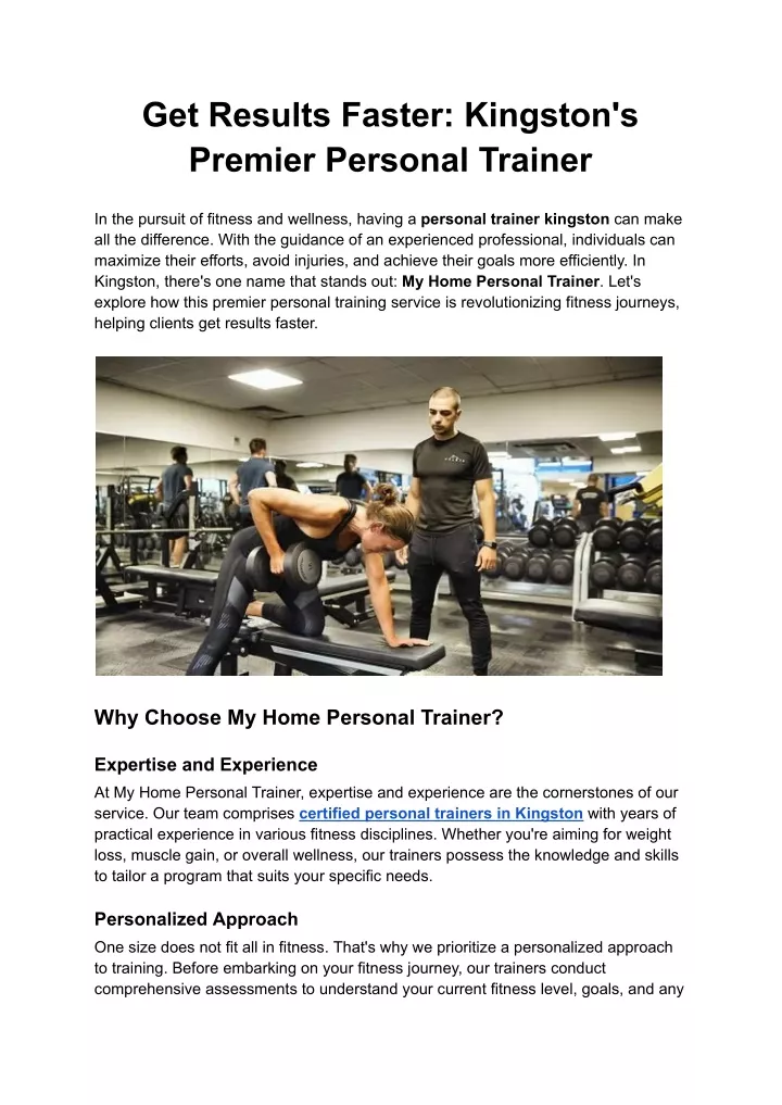 get results faster kingston s premier personal