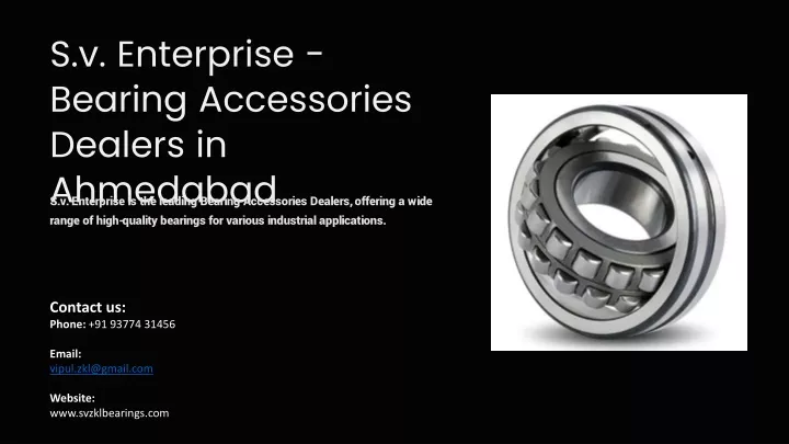 s v enterprise bearing accessories dealers