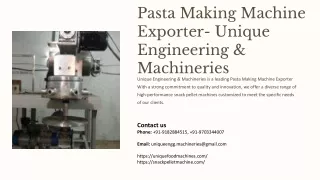 Pasta Making Machine Exporter, Best Pasta Making Machine Exporter