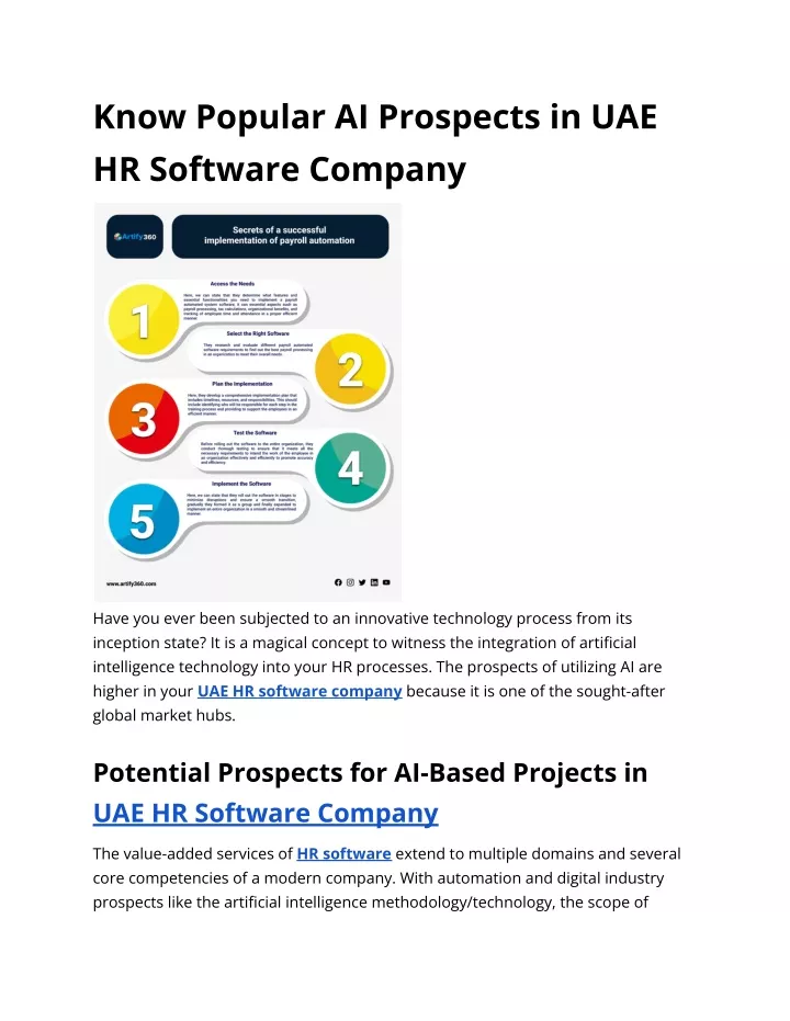 know popular ai prospects in uae hr software