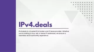 Seamlessly Acquire IPv4 Addresses with IPv4 Deals