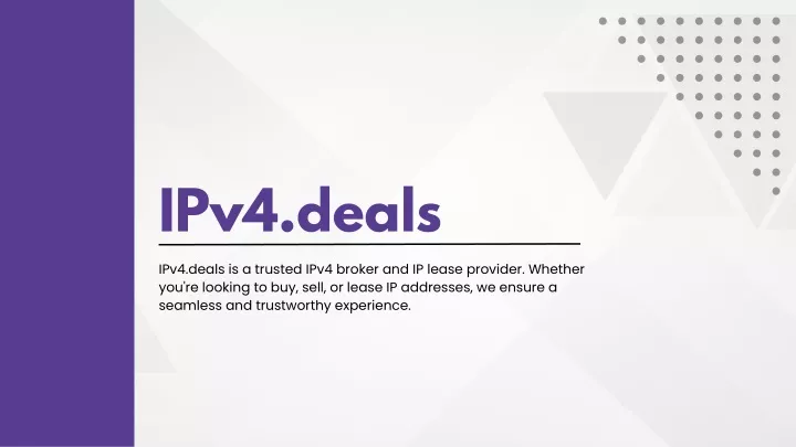 ipv4 deals