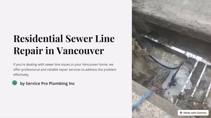 residential sewer line repair in vancouver