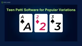 Teen Patti Software Solution for Multiple Variation