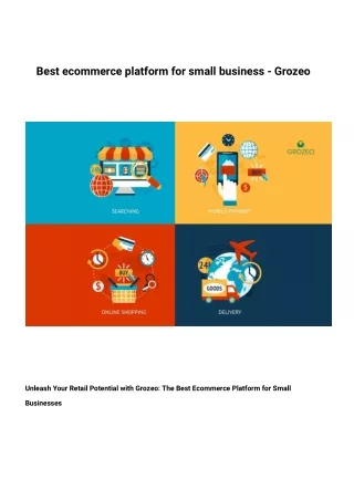 best ecommerce platform for small business grozeo