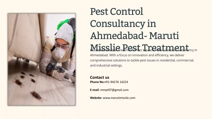 pest control consultancy in ahmedabad maruti