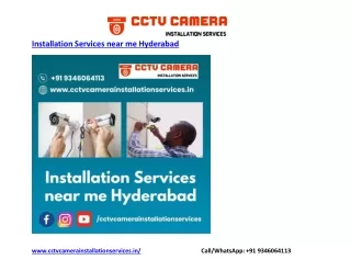 Installation Services near me Hyderabad