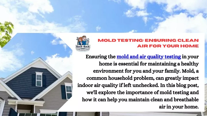 mold testing ensuring clean air for your home