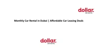 Monthly Car Rental in Dubai | Affordable Car Leasing Deals