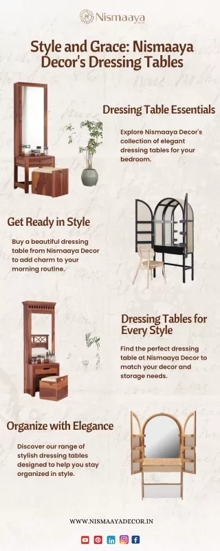 Style and Grace Nismaaya Decor's Dressing Tables