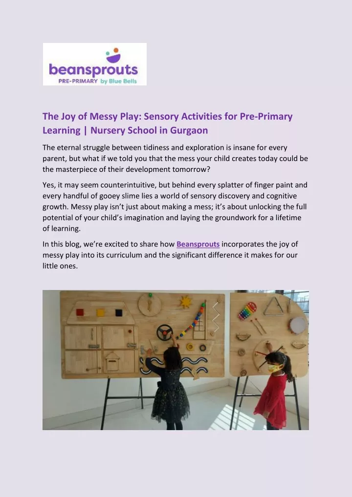 the joy of messy play sensory activities