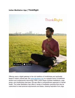 Indian Meditation App _ ThinkRight