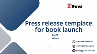 Press release template  for book launch