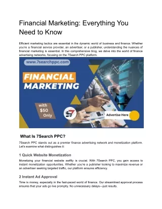 Financial Marketing: Everything You Need to Know