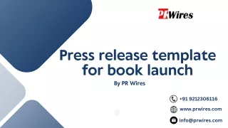 Press release template  for book launch