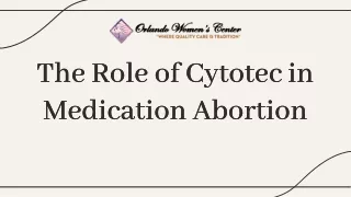 The Role of Cytotec in Medication Abortion