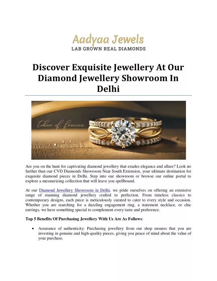 discover exquisite jewellery at our diamond