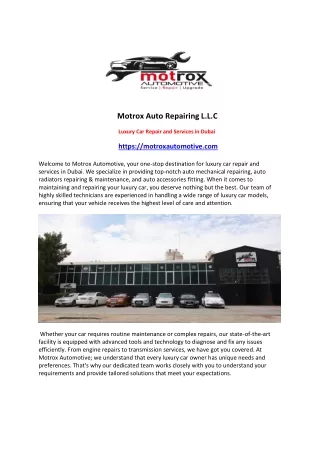 Motrox Auto Repairing L.L.C