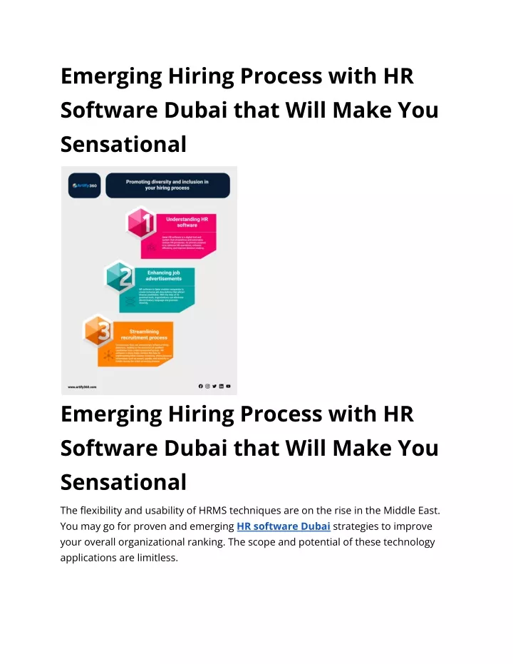 emerging hiring process with hr software dubai