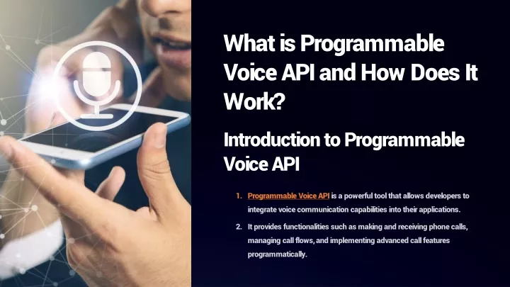 what is programmable voice api and how does