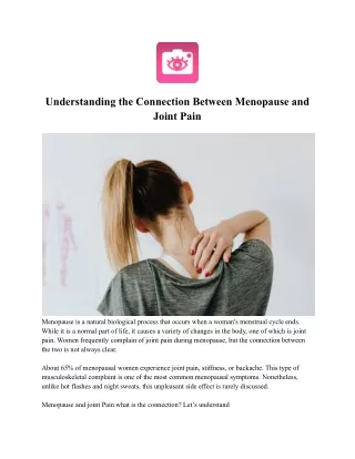 Understanding the Connection Between Menopause and Joint Pain